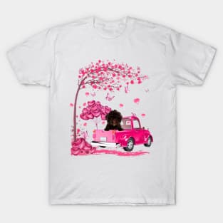 Valentine's Day Love Pickup Truck Spanish Water Dog T-Shirt